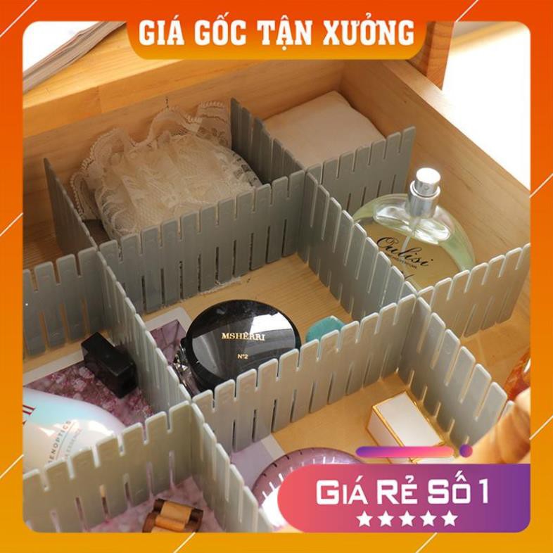 Bộ Thanh Chia Ngăn Tủ DIN SHOP Set 4 Thanh Chia Ngăn Kéo Tủ Có Thể Điều Chỉnh Giúp Đồ Bếp, Đồ Trang Điểm, Quần Áo Lót