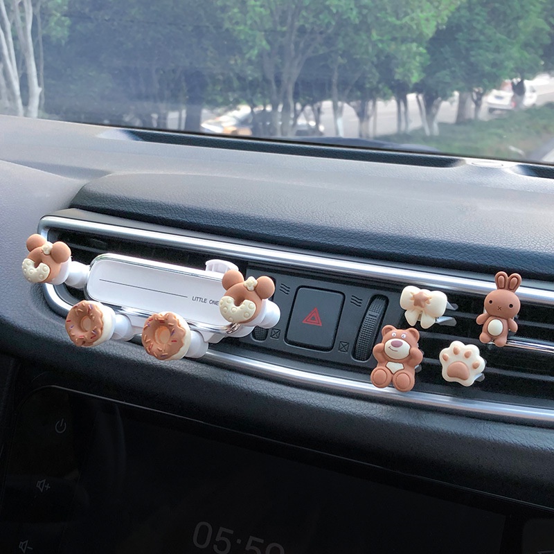 Giá Đỡ Điện Thoại Gắn Lỗ Thông Gió Xe Hơi Kiểu Dáng Hoạt Hình Dễ Thương