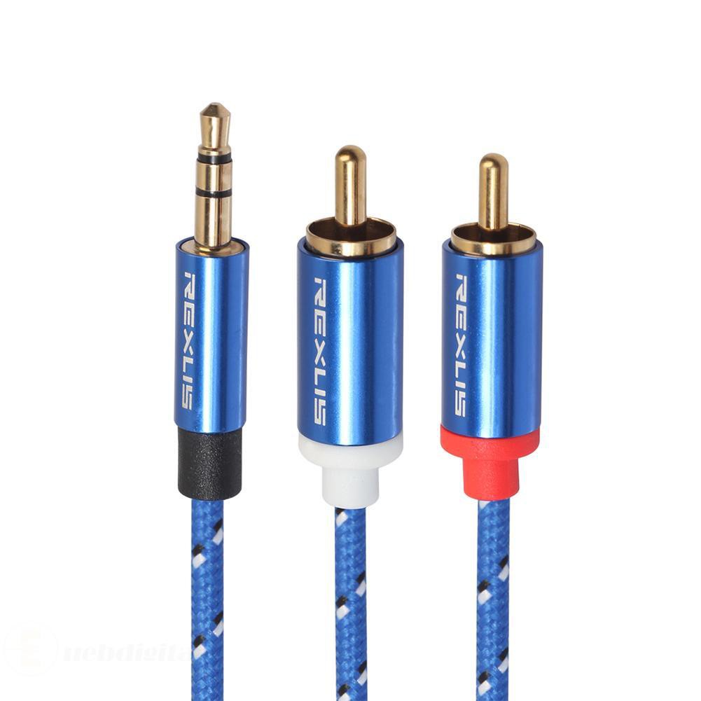 Dây Cáp Khuếch Đại Âm Thanh Đầu Cắm 3.5mm Sang 2 Rca Chuyên Dụng