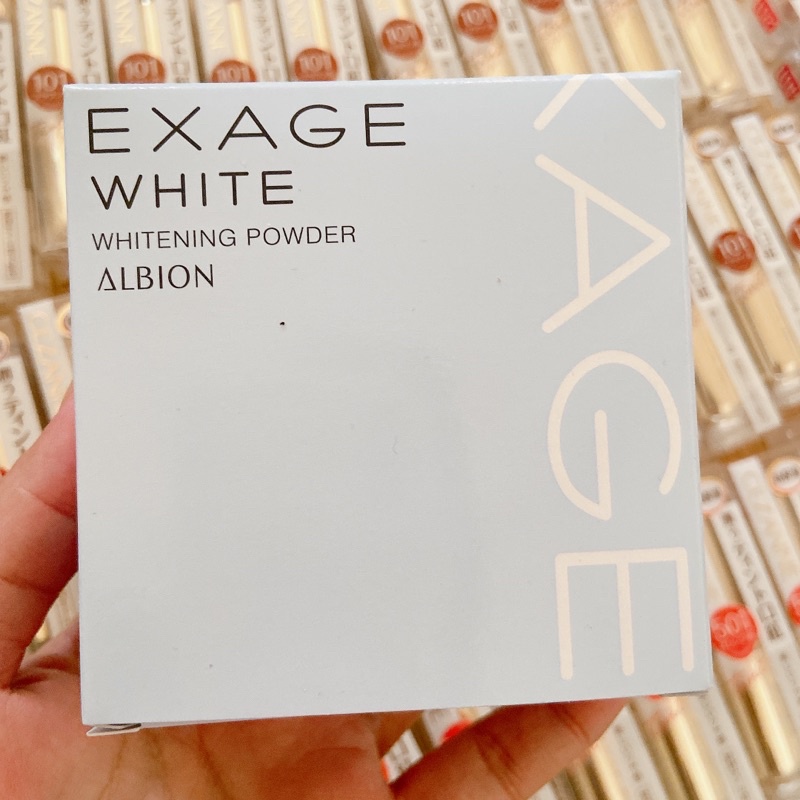 Phấn dưỡng trắng da Albion Exagr white whitening powder 18g (nội địa Nhật, bill Nhật)