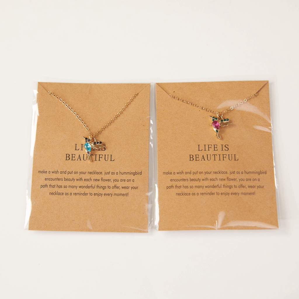 Vòng cổ RINHOO FRIENDSHIP mặt tùy chọn khảm đá thời trang