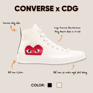 [  CHÍNH HÃNG ] giày sneaker CONVERSEE CDG HIGH WHITE (CDG_TC)