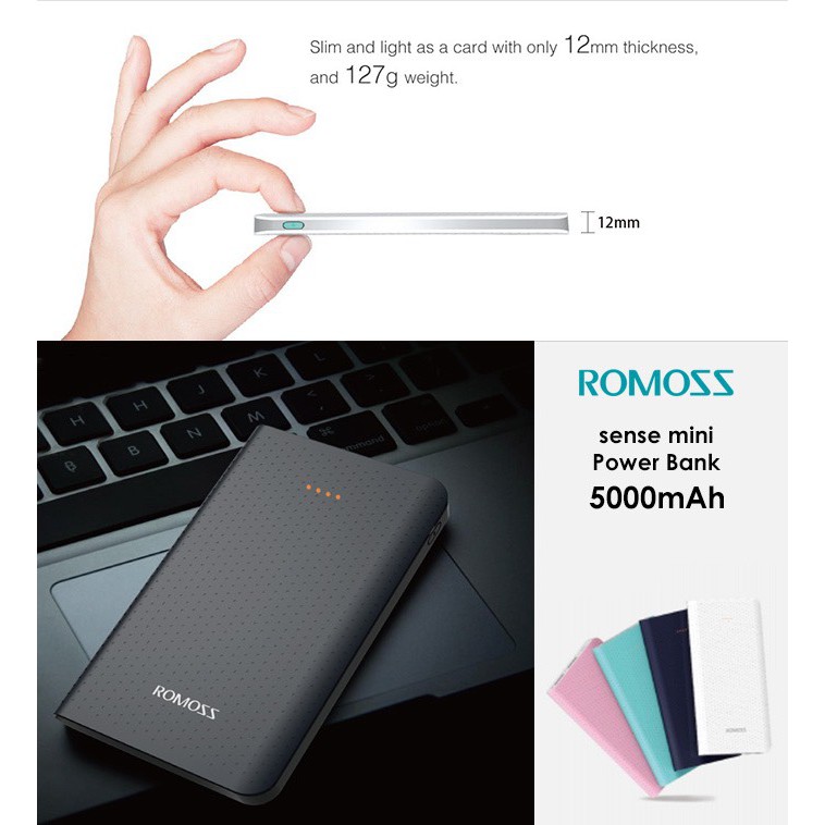 PIN SẠC DỰ PHÒNG ROMOSS SENSE MINI 5000mAh