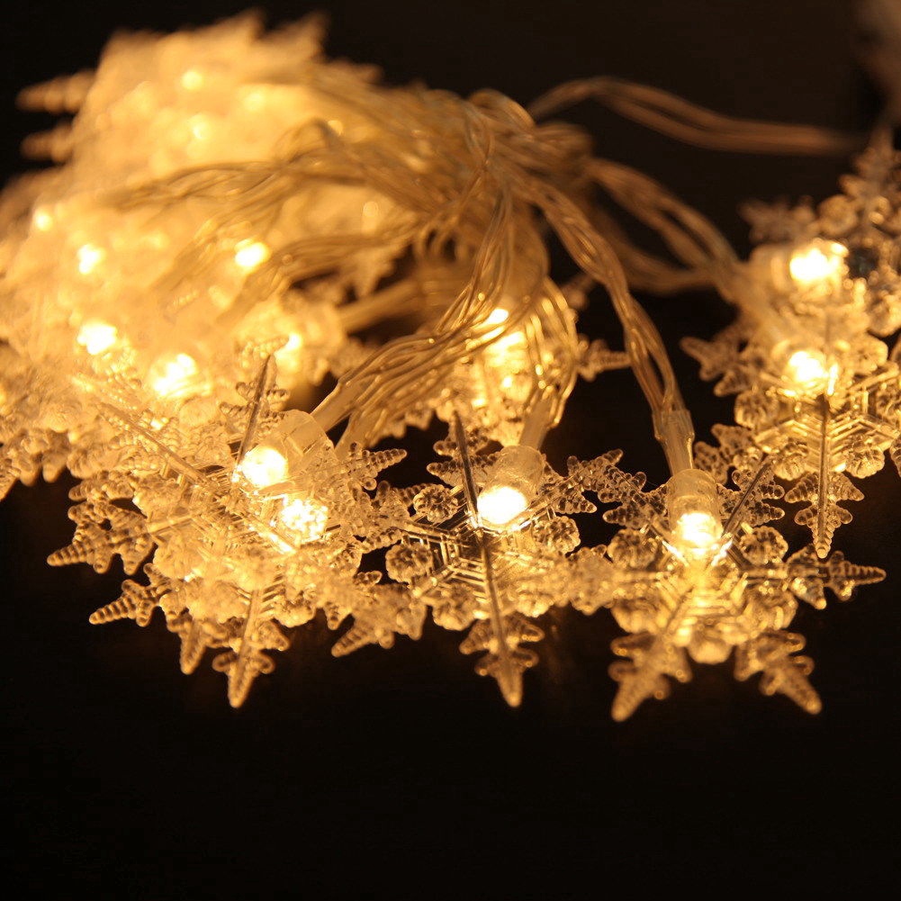 Dây Đèn LED Hình Bông Tuyết Trang Trí Giáng Sinh