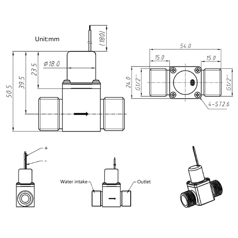 Van Điện Từ DC 4.5V 1 / 2 &quot;Chất Lượng Cao