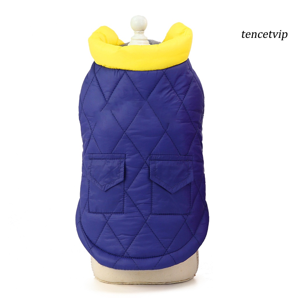 Áo Khoác Phao Cotton Màu Sắc Trơn Thời Trang Thu Đông Cho Thú Cưng
