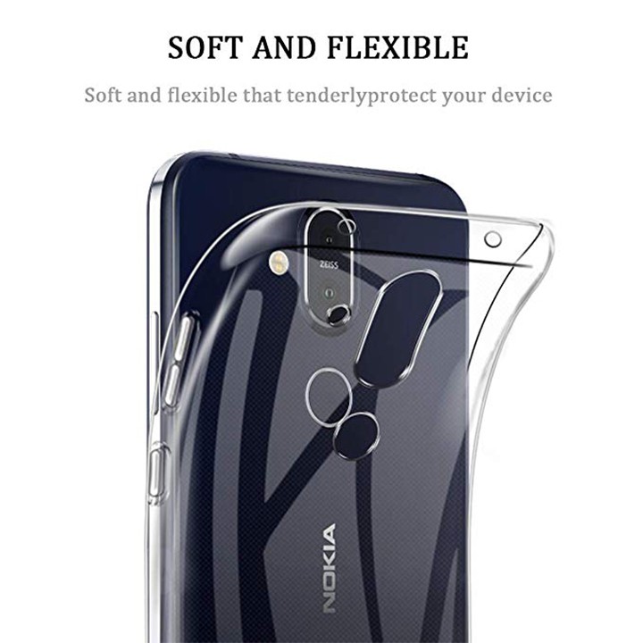 ỐP LƯNG DẺO SILICON TRONG SUỐT ĐIỆN THOẠI NOKIA 8.1