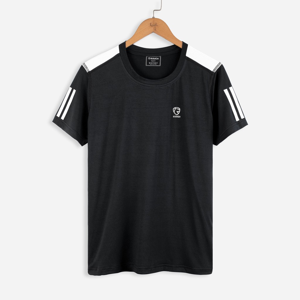 Áo Thun Thể Thao Nam Cổ Tròn ROUGH Form Sport Trẻ Trung, Thấm Hút Mồ Hôi