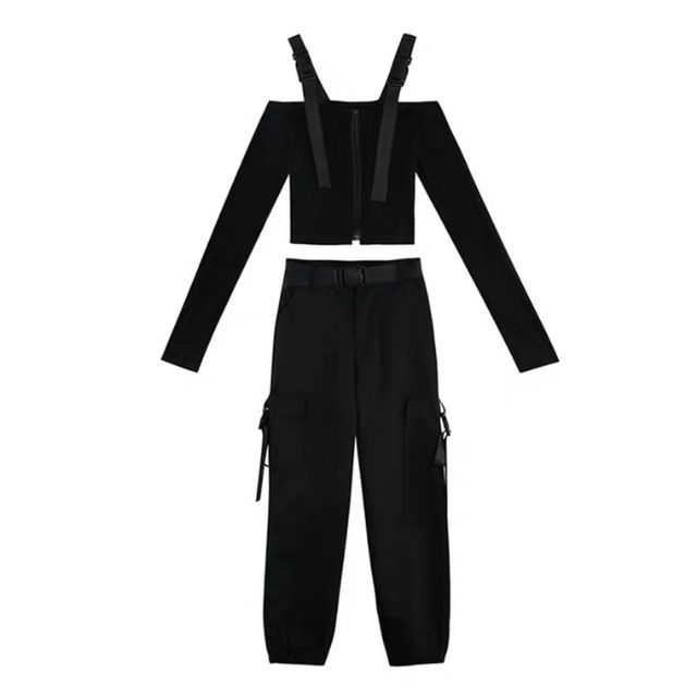 (Order_Ảnh thật) Set áo + quần jogger kèm thắt lưng đen full siêu chất | BigBuy360 - bigbuy360.vn