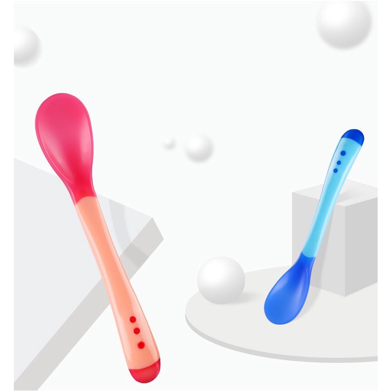 Thìa Báo Nóng Cho Bé Ăn Dặm, Shop Bố Sam, Chất Liệu An Toàn Bằng Silicon Cao Cấp