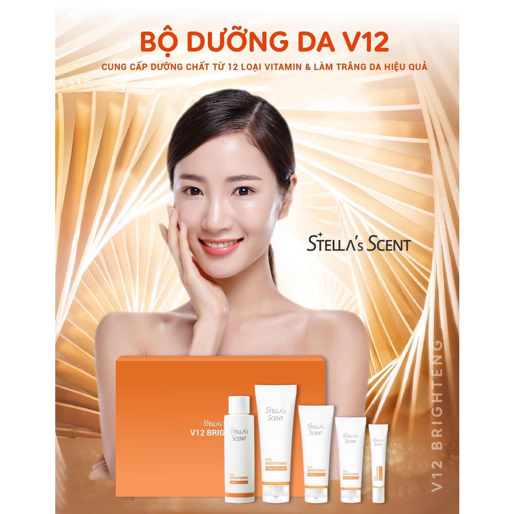 Bộ Dưỡng Trắng Da Mờ Nám,Tàn Nhang V12 Stella's Scent Hàn Quốc