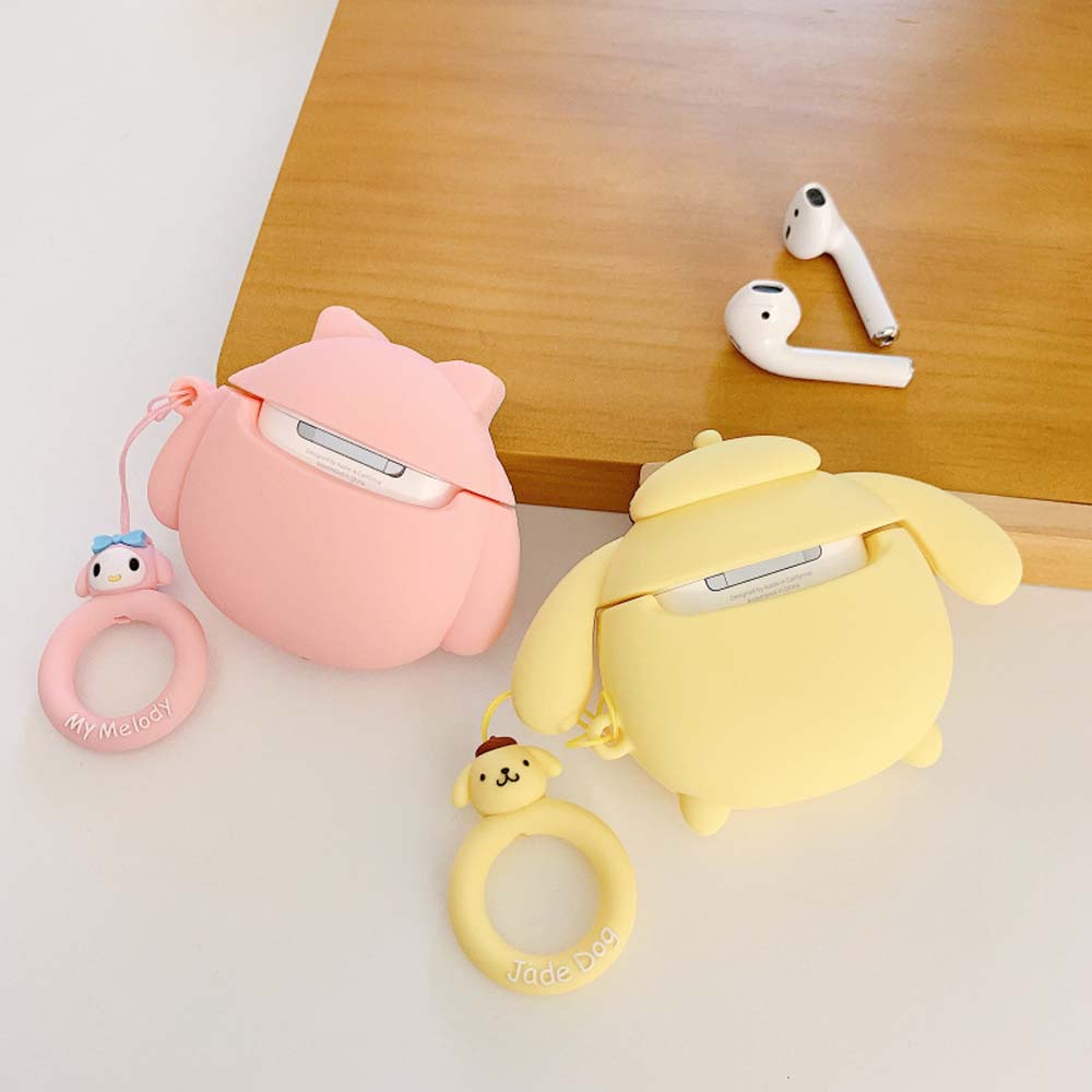 Vỏ bọc silicone bảo vệ hộp đựng tai nghe Airpod in họa tiết hoạt hình Kuromi My Melody dễ thương