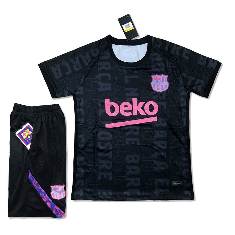 Áo Bóng Đá Đẹp  GIẢM 5K  Barcelona 2021 (Barca) Đen Cực Chất Vải Thái PP bởi Be Happy Sport