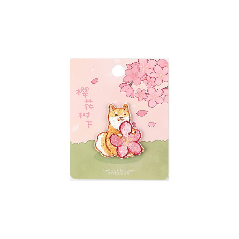 Sticker Ủi Thêu Hoạt Hình Sakura Dễ Thương