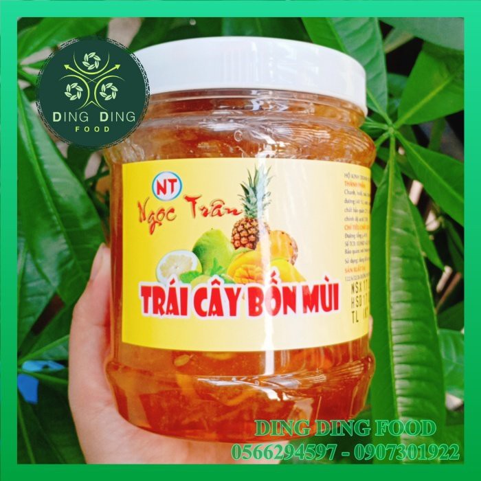 [ TP.HCM ][ 1 Hủ / 1Kg ] Mứt Trái Cây Thập Cẩm / Trái Cây Bốn Mùa Ngọc Trân - DING DING FOOD