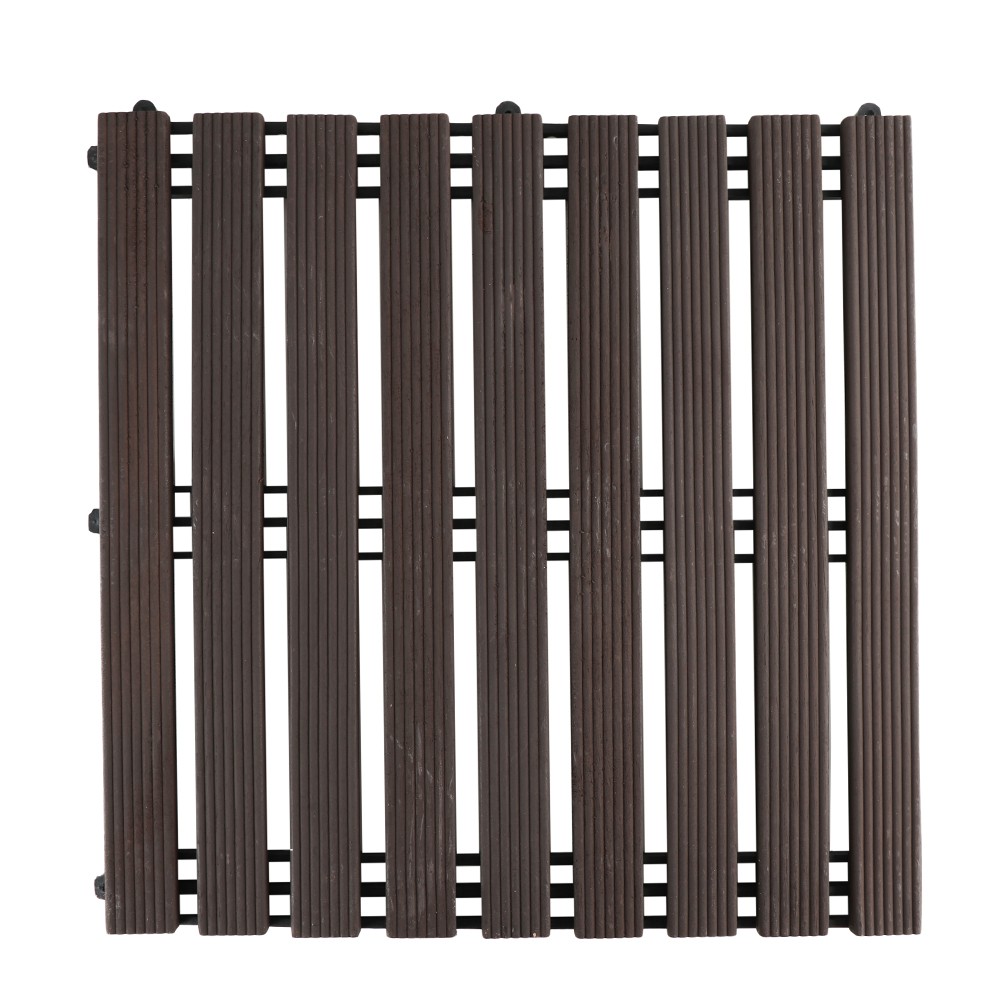 (Hoàn xu 20%) HomeBase SPRING Tấm lót sàn giả gỗ bằng nhựa PVC Thái Lan 50x50 cm nâu đậm