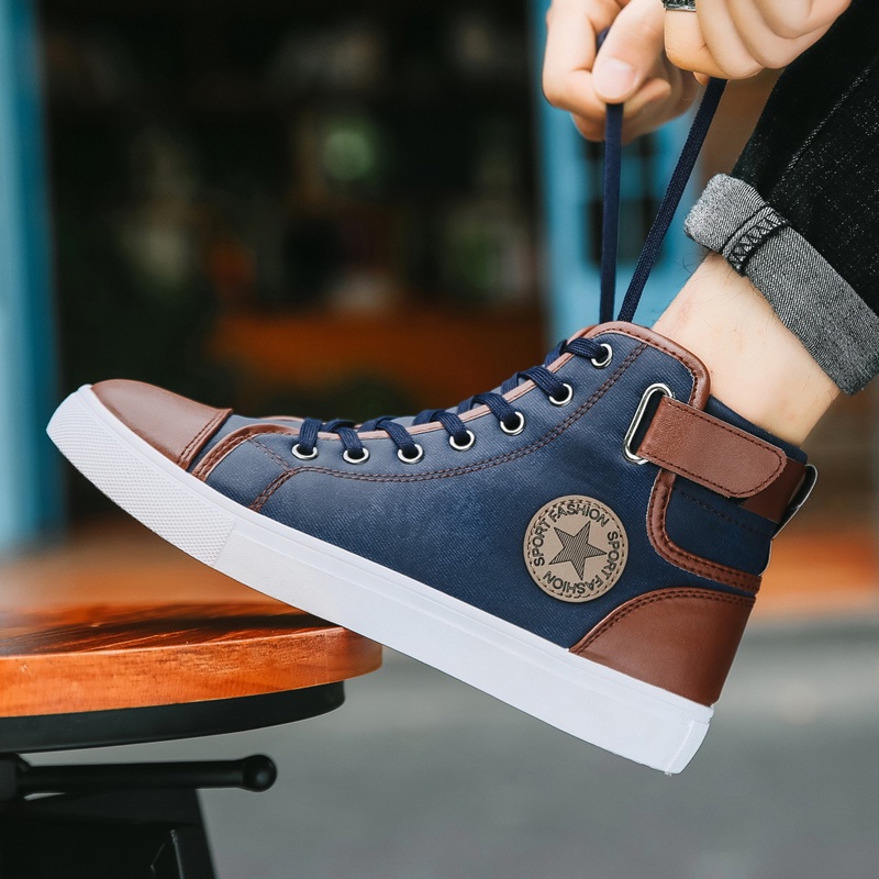 Giày Bốt Martin Cổ Cao Chống Trượt Chống Thấm Nước Phong Cách Thể Thao Cổ Điển Size 39~46
