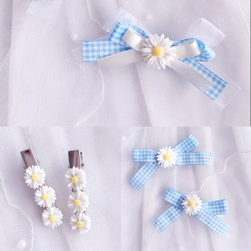 Kẹp Tóc Hình Nơ / Bông Hoa Bằng Hợp Kim Xinh Xắn Cho Bé Gái