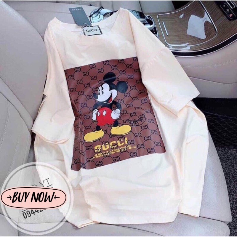 Áo thun nữ tay ngắn in 3d form rộng unisex cotton Yukago S1802