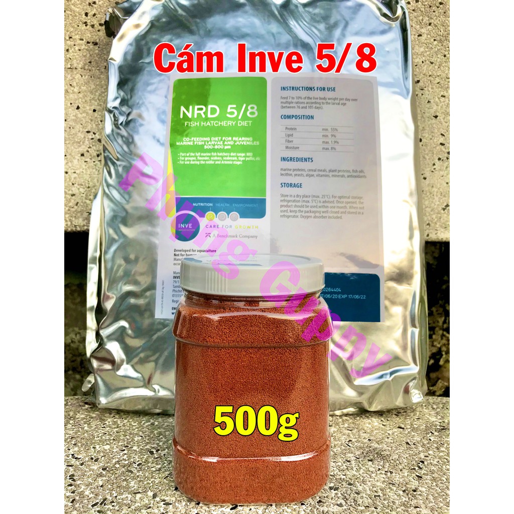 Cám Thái Inve 5/8 Thức Ăn Cho Cá 7 Màu, Betta (Hủ 500g)