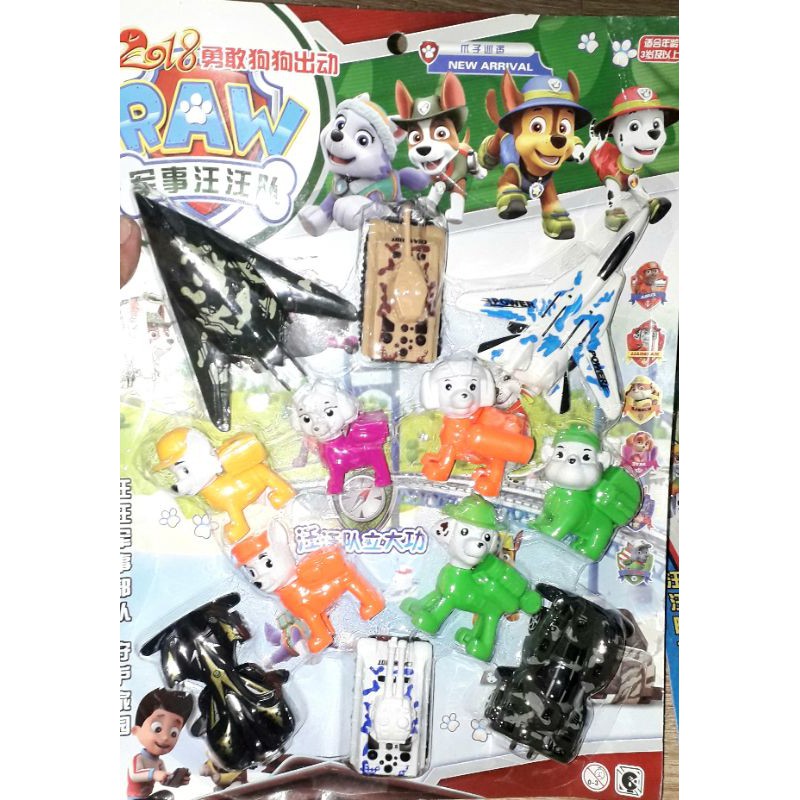 Sét 12 mô hình biệt đội chó Paw cứu hộ bằng nhựa rất đẹp