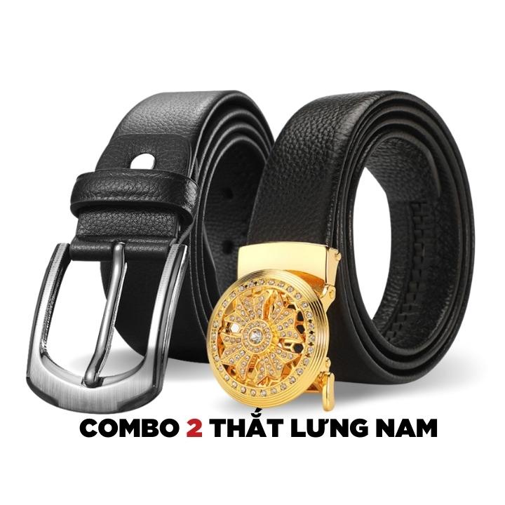 Thắt lưng nam da cao cấp - Combo 2c thắt lưng phong cách 2 phong cách Classic &amp; Sang trong TL26-TL22