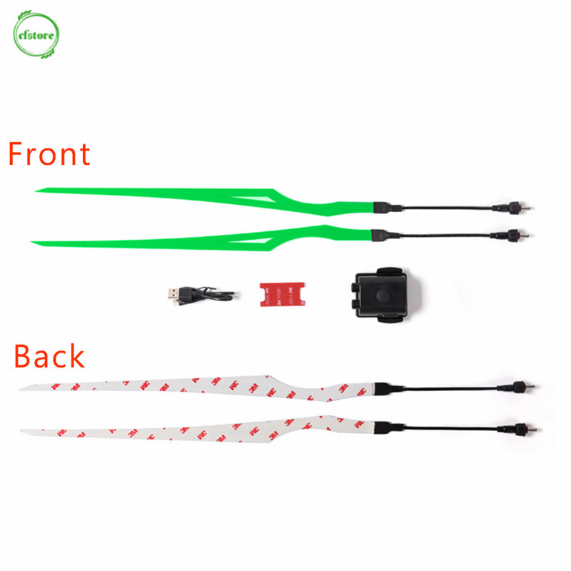Bộ 2 dải đèn Led chống thấm nước chuyên dụng để trang trí mũ bảo hiểm