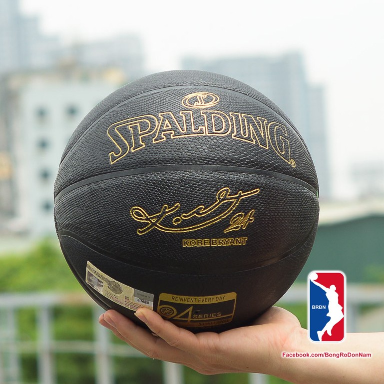 Banh Bóng Rổ Da Spalding – Size7 – Bản Kobe Bryant - Tặng Kim bơm + Túi lưới