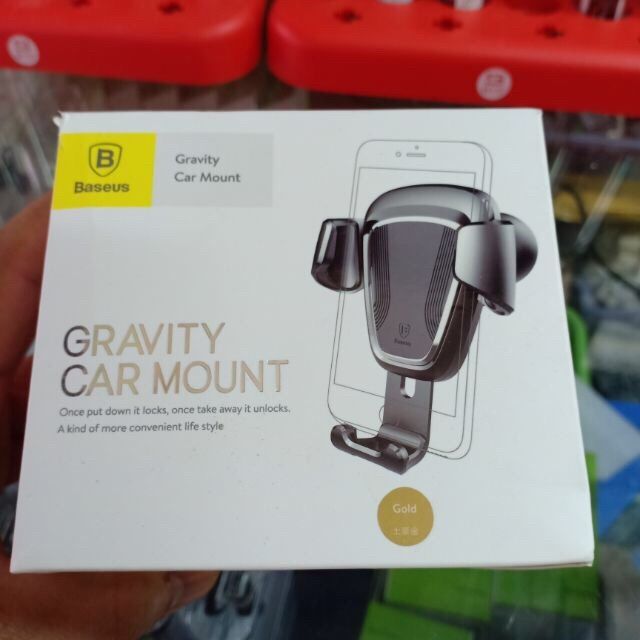 [Mã ELFLASH5 giảm 20K đơn 50K] Giá kê điện thoại trên cửa gió ô tô - Baseus Gravity Car Mount