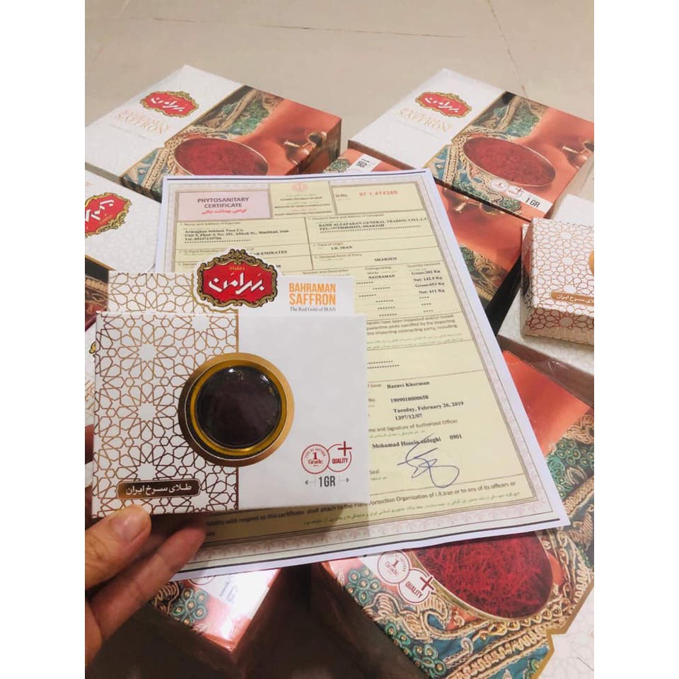 (Hộp Gỗ)Nhuỵ Hoa Nghệ Tây Saffron Badiee Iran 1gr Chính Hãng Chất Lượng kèm hướng dẫn sử dụng | BigBuy360 - bigbuy360.vn
