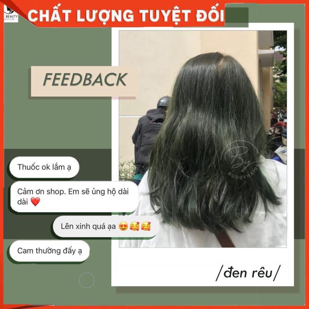 Thuốc nhuộm tóc Đen rêu kèm bộ dụng cụ nhuộm tóc tại nhà