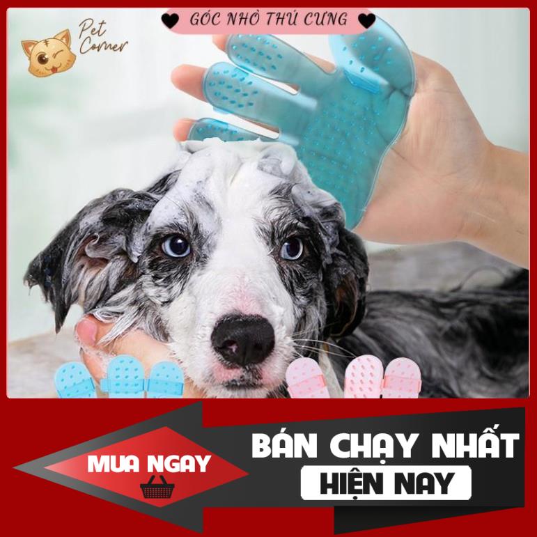 [❌GIÁ SỈ❌] Găng tay tắm cho thú cưng (Bàn chải massage/ mát xa/ chải lông cho chó mèo) ❤️