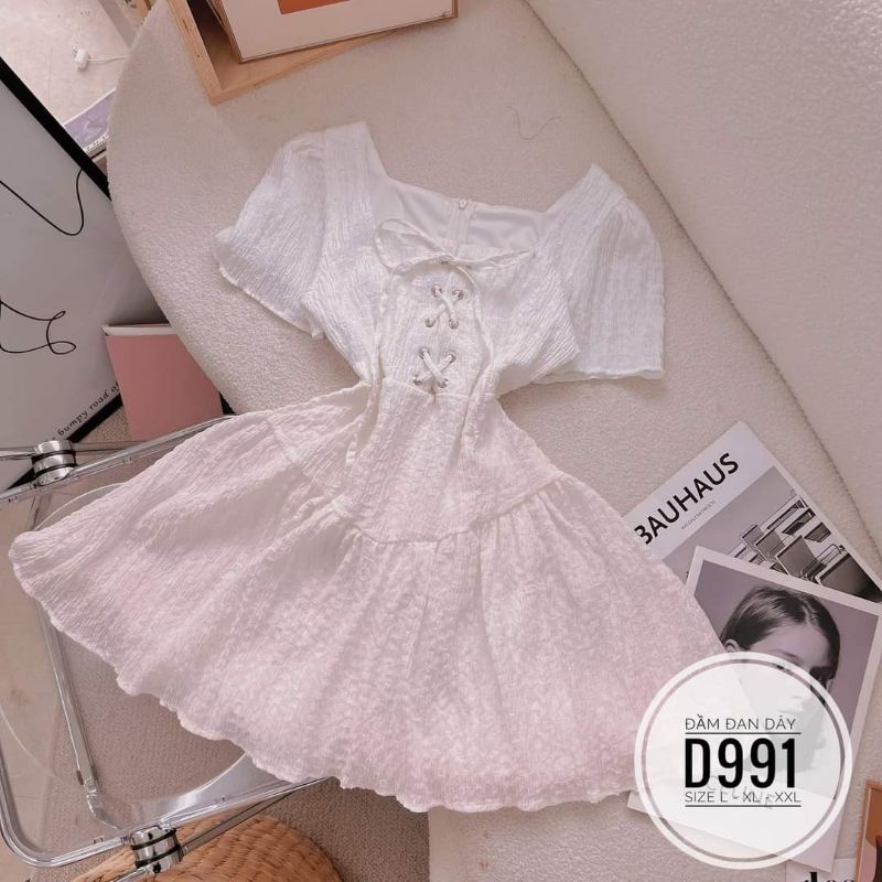 ĐẦM BIGSIZE BUỘC NƠ ĐƠN GIẢN DẠO PHỐ