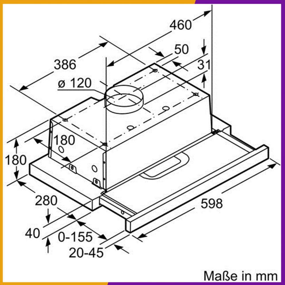 Máy hút mùi âm tủ Bosch DFT63AC50 TGB nhập khẩu nguyên chiếc ( CHÍNH HÃNG PHÂN PHỐI )