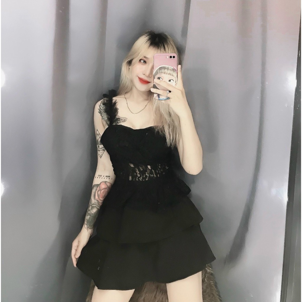 hot hit áo kiểu ren lưới hot hit kèm mút (lưng nhún chun) cực sexy tôn dáng