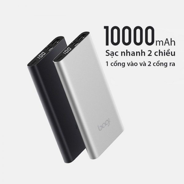 sạc dự phòng bagi 10000 mAH. sạc nhanh pin khỏe - chính hãng.