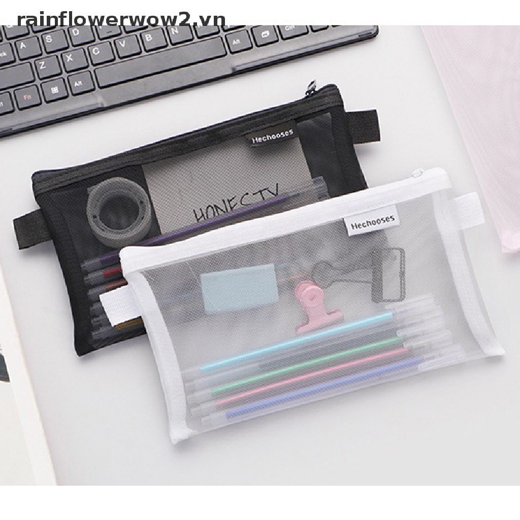Túi Lưới Trong Suốt Phối Khóa Kéo Tiện Lợi