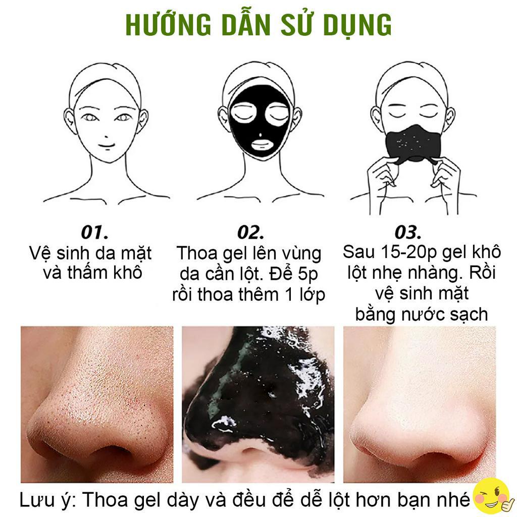 Gel lột mụn than tre hoạt tính giúp lột mụn đầu đen, mụn cám chăm sóc da mặt sạch mụn Clason tặng 40 miếng giấy