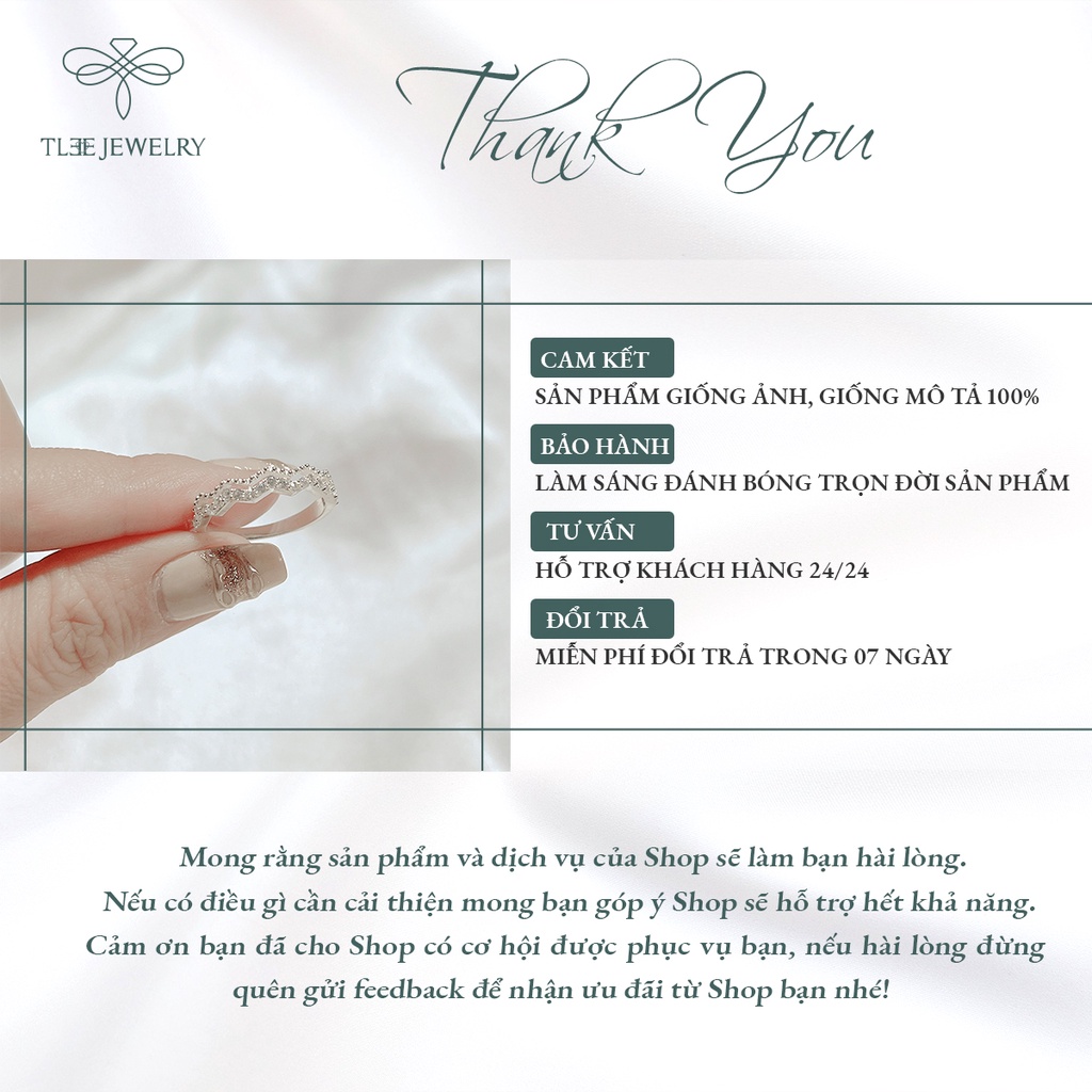 Nhẫn bạc nữ TLEE ziczac hai hàng nạm đá sang trọng NCJ A0169