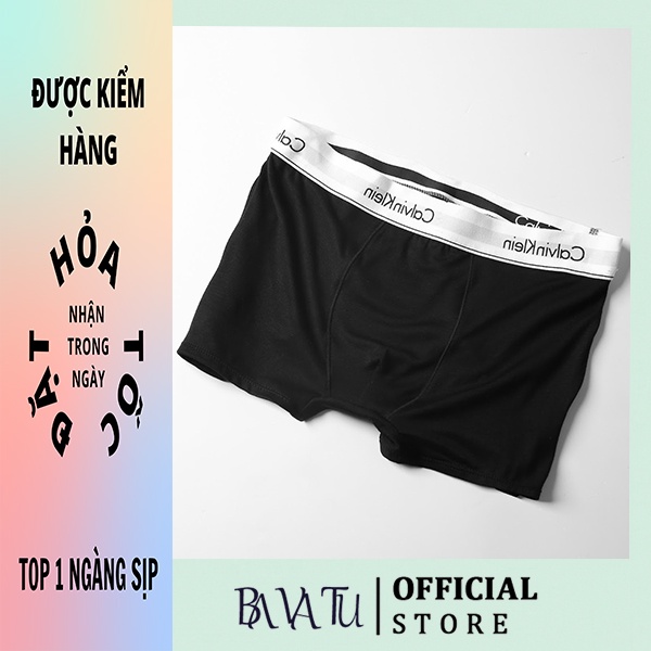 Combo 5 quần lót đùi nam boxer đóng hộp đẹp tặng quà - quần sịp đùi nam cotton co giãn 4 chiều - BAVATU