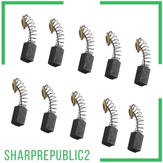 10pcs 6.5x7.5x12.5mm Electric Drill Motor Carbon Brushes with Spring Set