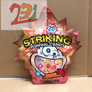 Túi Kẹo Nổ Striking Popping Hương Đào 30g