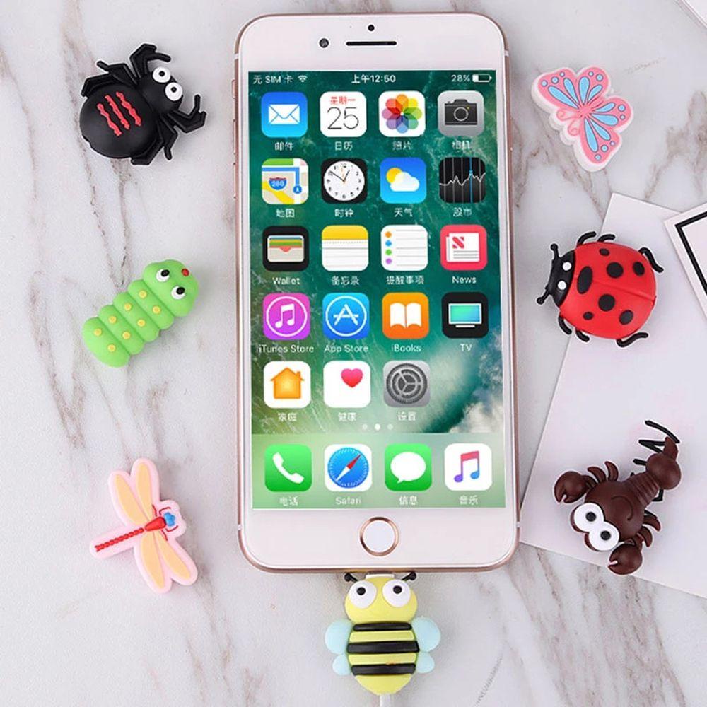 Selens Dụng Cụ Quấn Bảo Vệ Dây Cáp Sạc USB Hình Động Vật Dễ Thương