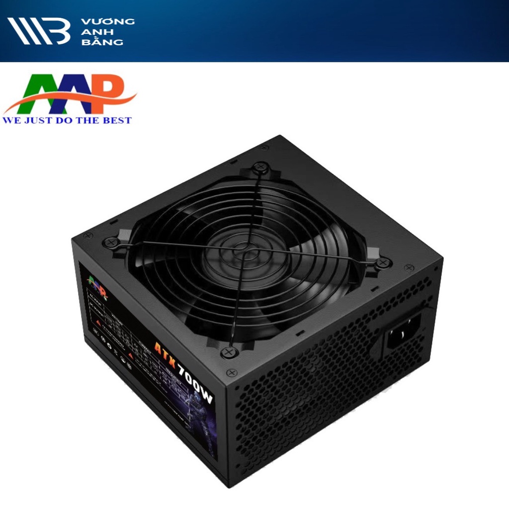 Nguồn AAP 700W (4+4pin, Dây ngắn, Kèm dây nguồn)- Hàng Chính Hãng BH 24 tháng