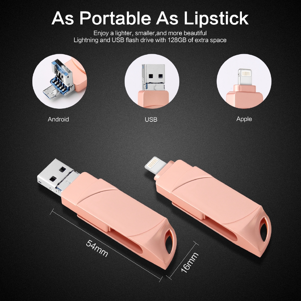 USB 512GB tốc độ cao cho iPhone / Android / PC / Laptop