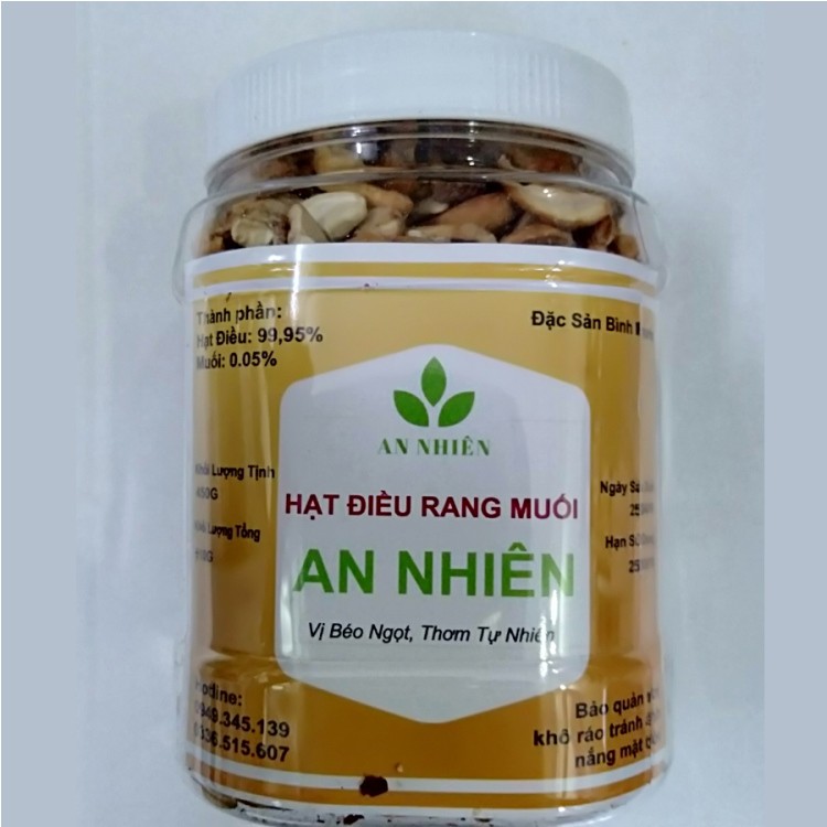Hạt Điều Rang Muối An Nhiên Loại Vỡ 1kg ( 2 hộp 500g) | BigBuy360 - bigbuy360.vn