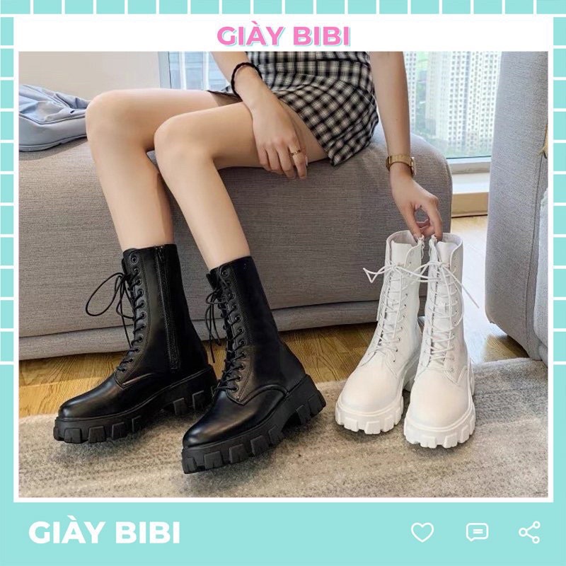 [Mã 11FASHIONSALE1 giảm 10000 đơn 50000] Giày Bốt Cao Cổ Kéo Khoá Cá Tính Phong Cách Thời Trang Mã 190