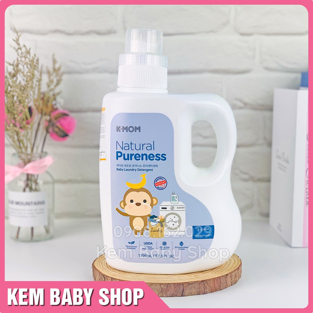 [Chính Hãng] Nước giặt đồ cho bé K-Mom Hàn Quốc (1700ml) - Nước giặt đồ sơ sinh hữu cơ Kmom