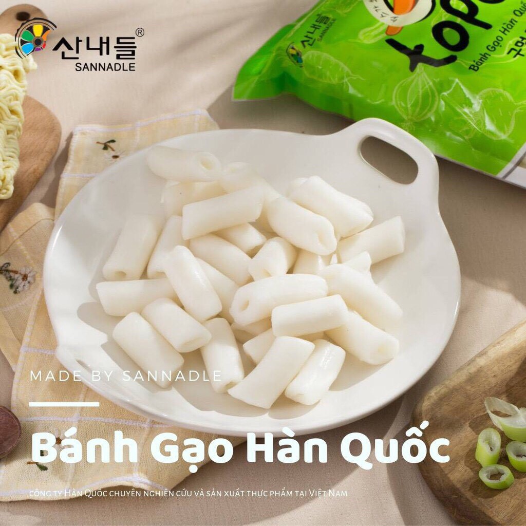 500g tokbokki lắc dạng ống 100g bột phô mai