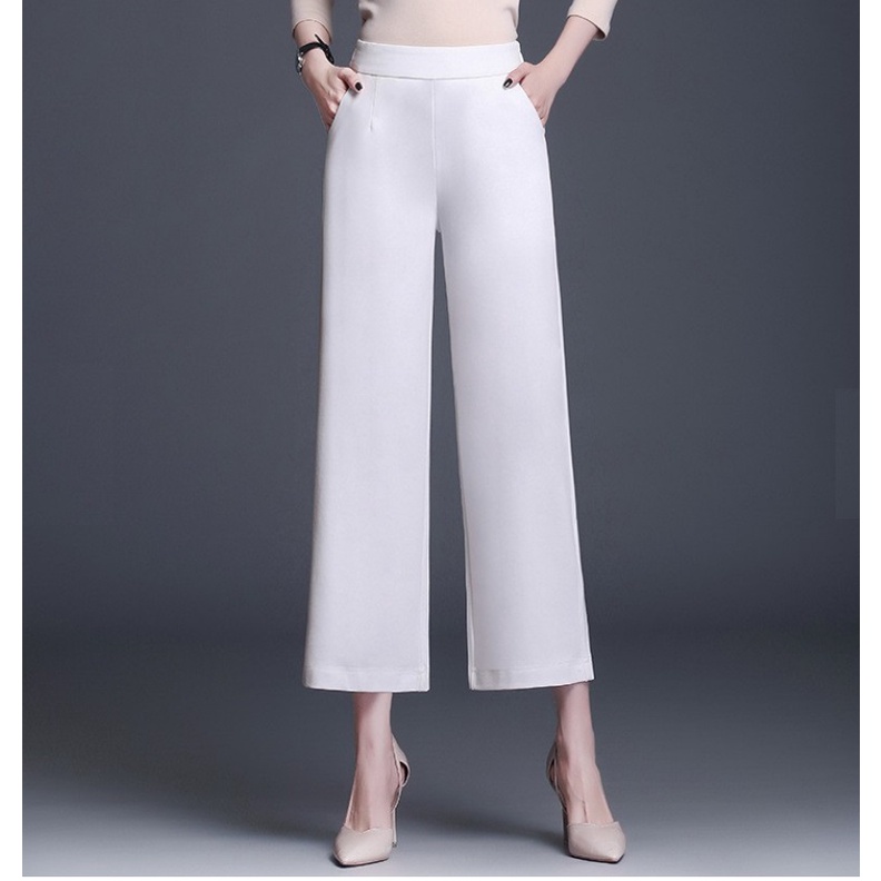 Dây Kéo Sườn, Quần Ống Rộng Nữ Lưng Cao, Có Siêu Bigsize 88KG, Vải Tuyết Mưa Dày đẹp